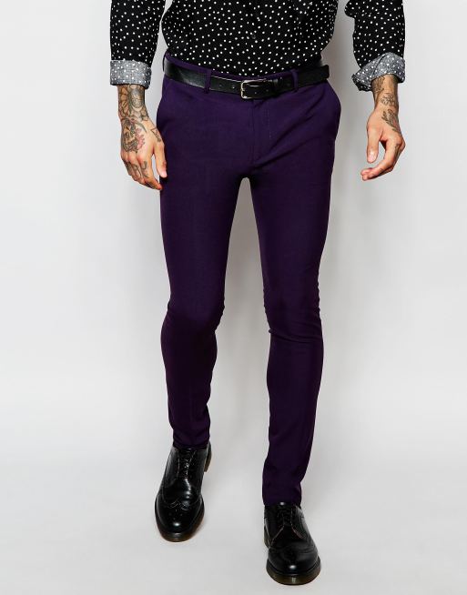 Skinny Purple Suit Pants