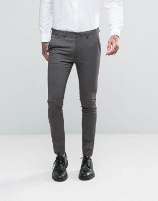 ASOS Super Skinny Suit Trousers in Charcoal | ASOS