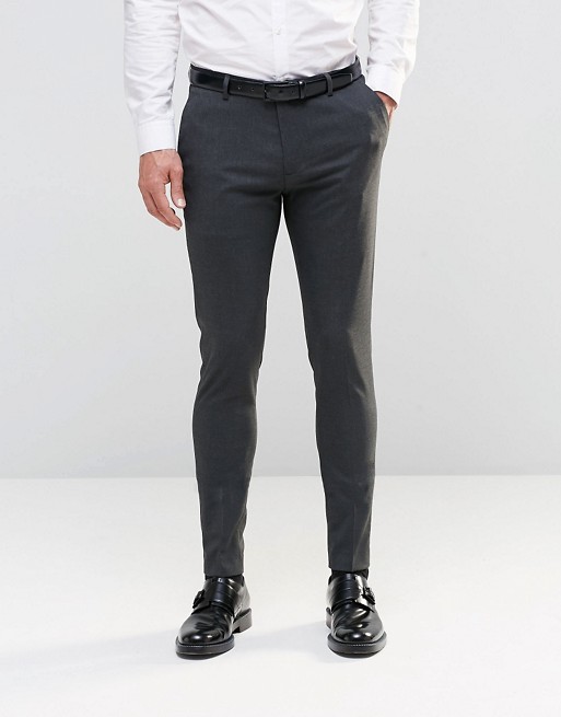 ASOS Super Skinny Trousers in Charcoal
