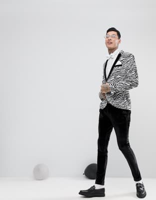 zebra tuxedo jacket