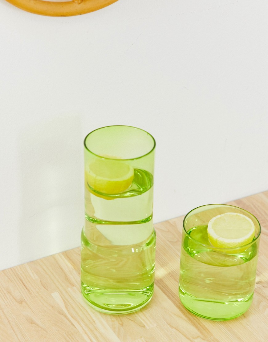 ASOS SUPPLY - Set con caraffa e bicchiere per acqua-Multicolore