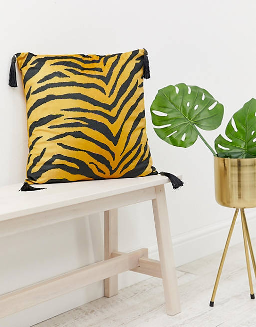 ASOS SUPPLY velvet tiger cushion cover