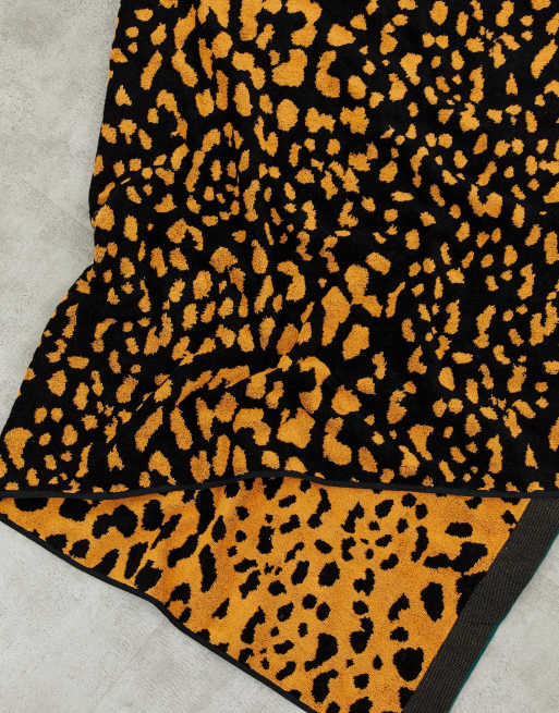 ASOS SUPPLY woven animal print bath towel | ASOS