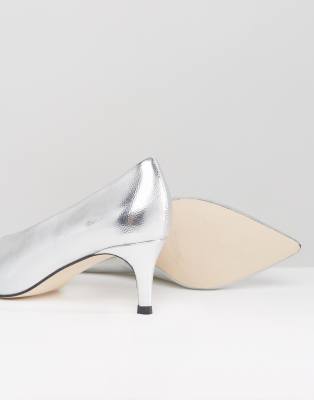 asos silver kitten heels