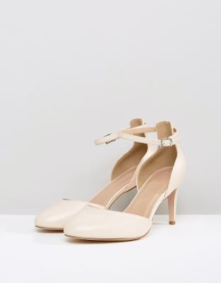 beige wide fit heels