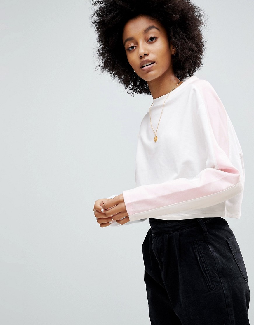Asos Design Asos Sweat In Boxy With Color Block Panels-multi
