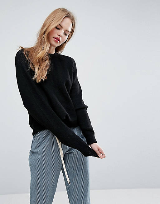 ASOS Sweater In Fluffy Yarn With Crew Neck