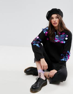 asos sequin jumper