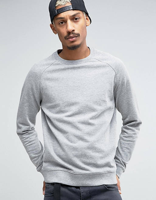 ASOS Sweatshirt In Gray Marl