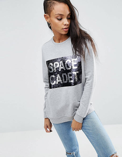 ASOS Sweatshirt With Space Cadet Sequins