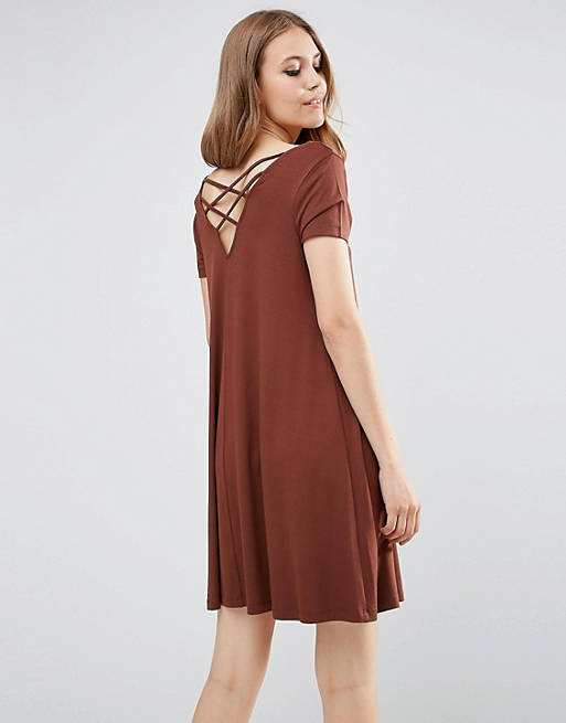 ASOS Swing Dress with Strap Back Detail