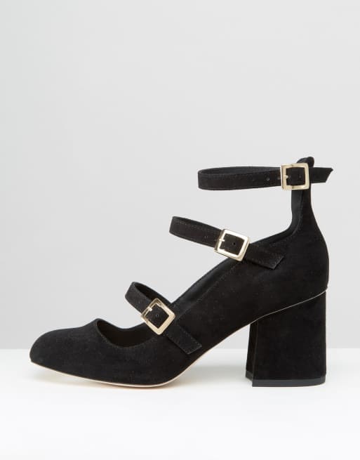 Multi store buckle heels