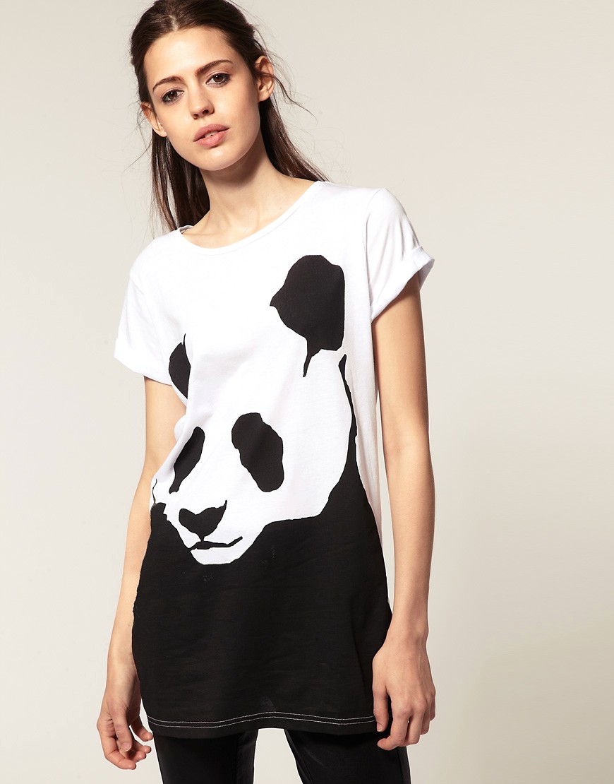 ASOS - T-shirt con faccia di panda triste-Multicolore
