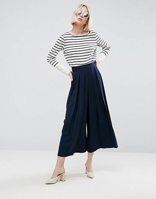 ASOS Tailored Culottes With Large Fold Pleat Front