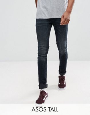 ASOS TALL – Blåsvarta superskinny jeans