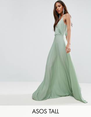 pleated maxi dress asos