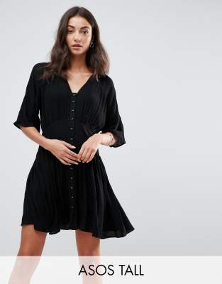 asos tall black dress