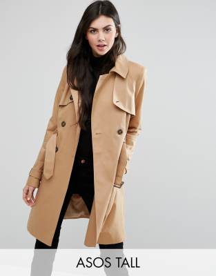 asos tall trench coat