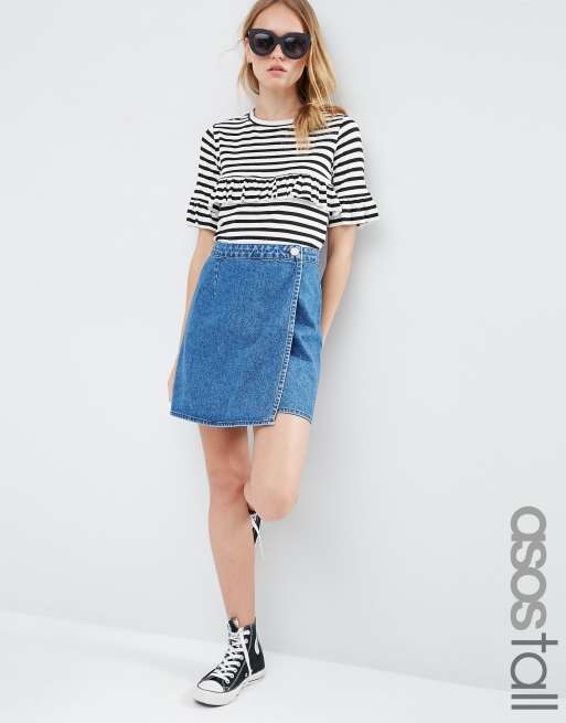 Asos a 2025 line denim skirt