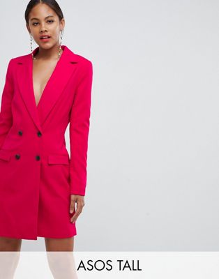 ASOS TALL - Getailleerde sexy lange blazer-Roze