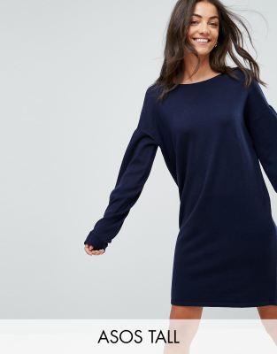 dark blue sweater dress