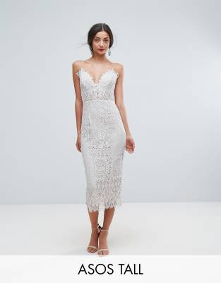 asos white pencil dress