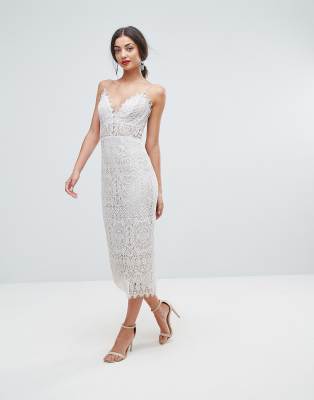 asos tall white dress