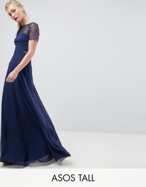 Asos lace insert on sale panelled maxi dress