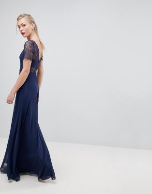 asos lace insert panelled maxi dress