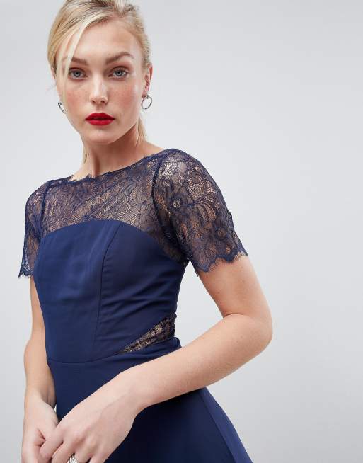 Asos lace insert store panelled maxi dress