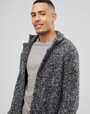 ASOS Longline Heavyweight Knitted Duster Cardigan in Charcoal