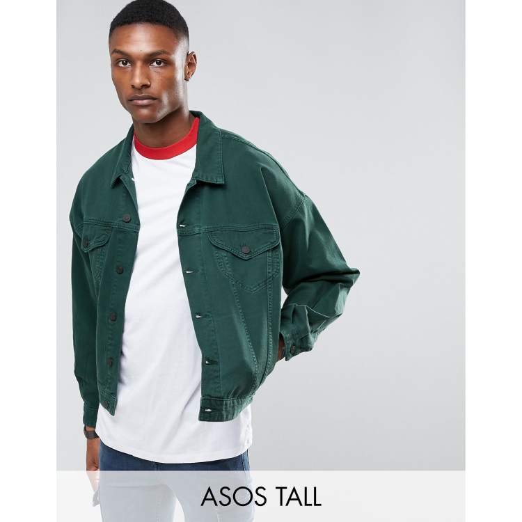 Asos green sale denim jacket