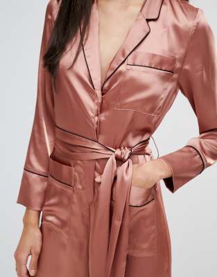 satin pajama jumpsuit