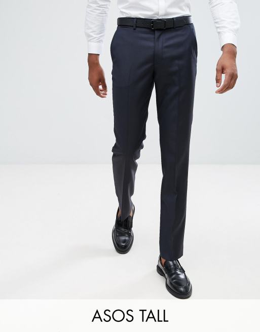 ASOS TALL - Costume slim 100% laine - Bleu marine, 3 de 4