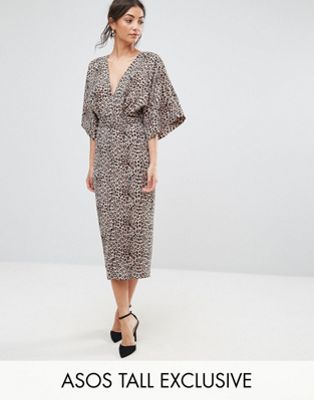 leopard print kimono dress
