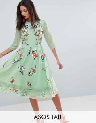asos floral skater dress