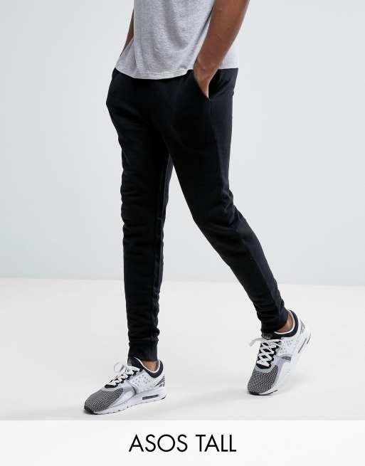 ASOS TALL Skinny Jersey Sweatpants In Black ASOS