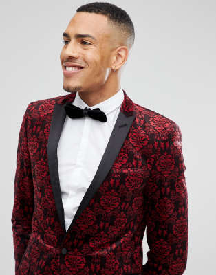 red suede suit jacket