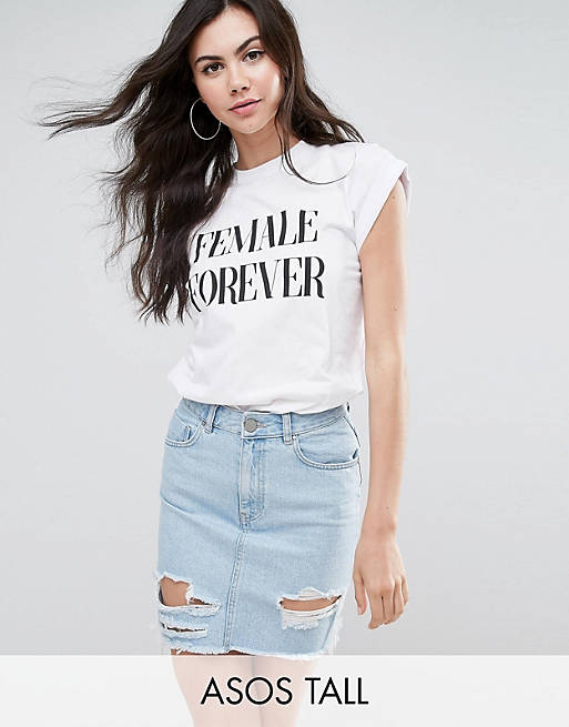 ASOS TALL T-Shirt With Female Forever Print | ASOS