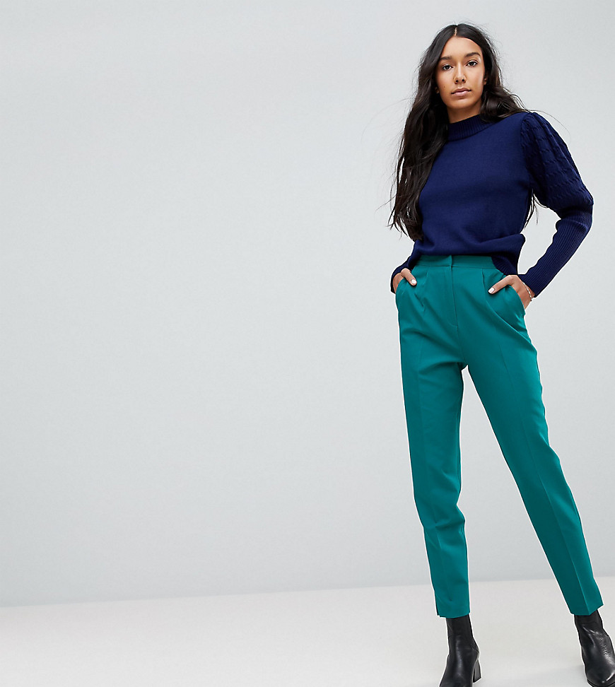 ASOS TALL Tailored Slim PANTS with Split Cuff-Green