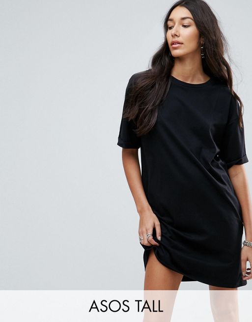 ASOS TALL Ultimate T-Shirt Dress with Rolled Sleeves | ASOS