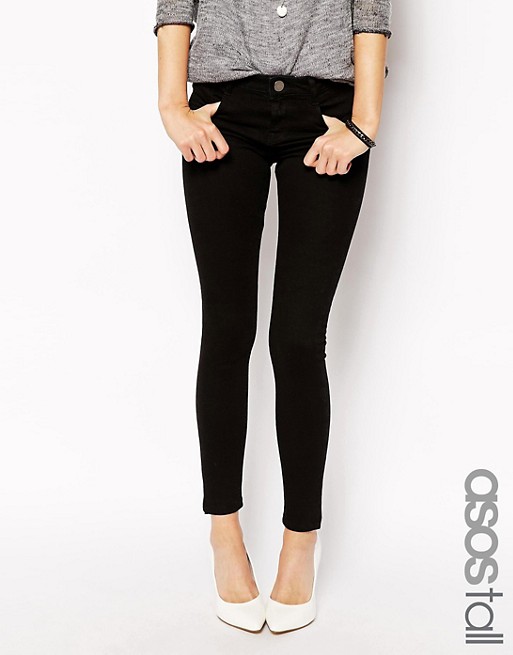 ASOS Tall | ASOS TALL Whitby Low Rise Skinny Jeans In Black