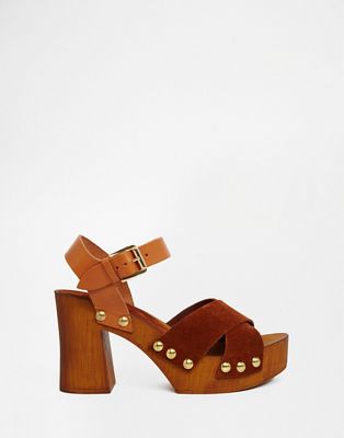 clog heels with strap