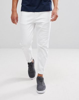 ASOS Tapered Jeans In White | ASOS