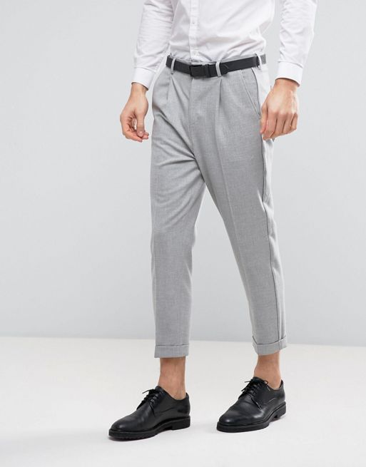 ASOS | ASOS Tapered Suit Pant in Pale Gray