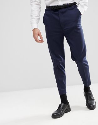 navy tapered pants