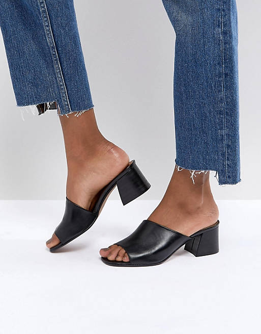 ASOS TATIANA Leather Asymmetric Heeled Sandals
