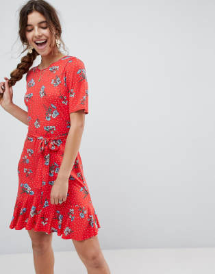 red floral dress asos