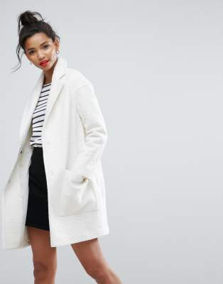 asos white coat