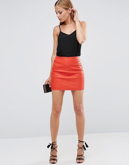 ASOS Textured PU Mini Skirt | ASOS